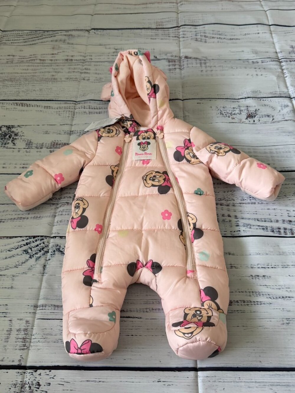 Disney Primark baby girl puffer suit size 0-1 months old (minnie mouse) NWT's